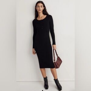 Madewell Black Midi Dress